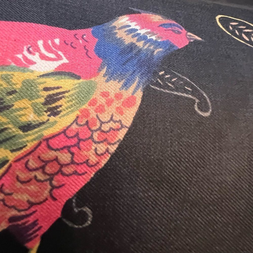 Beautiful vintage Women’s Sunkyung Sa bird Paisley Vtg SILK Scarf‎ - Picture 7 of 8